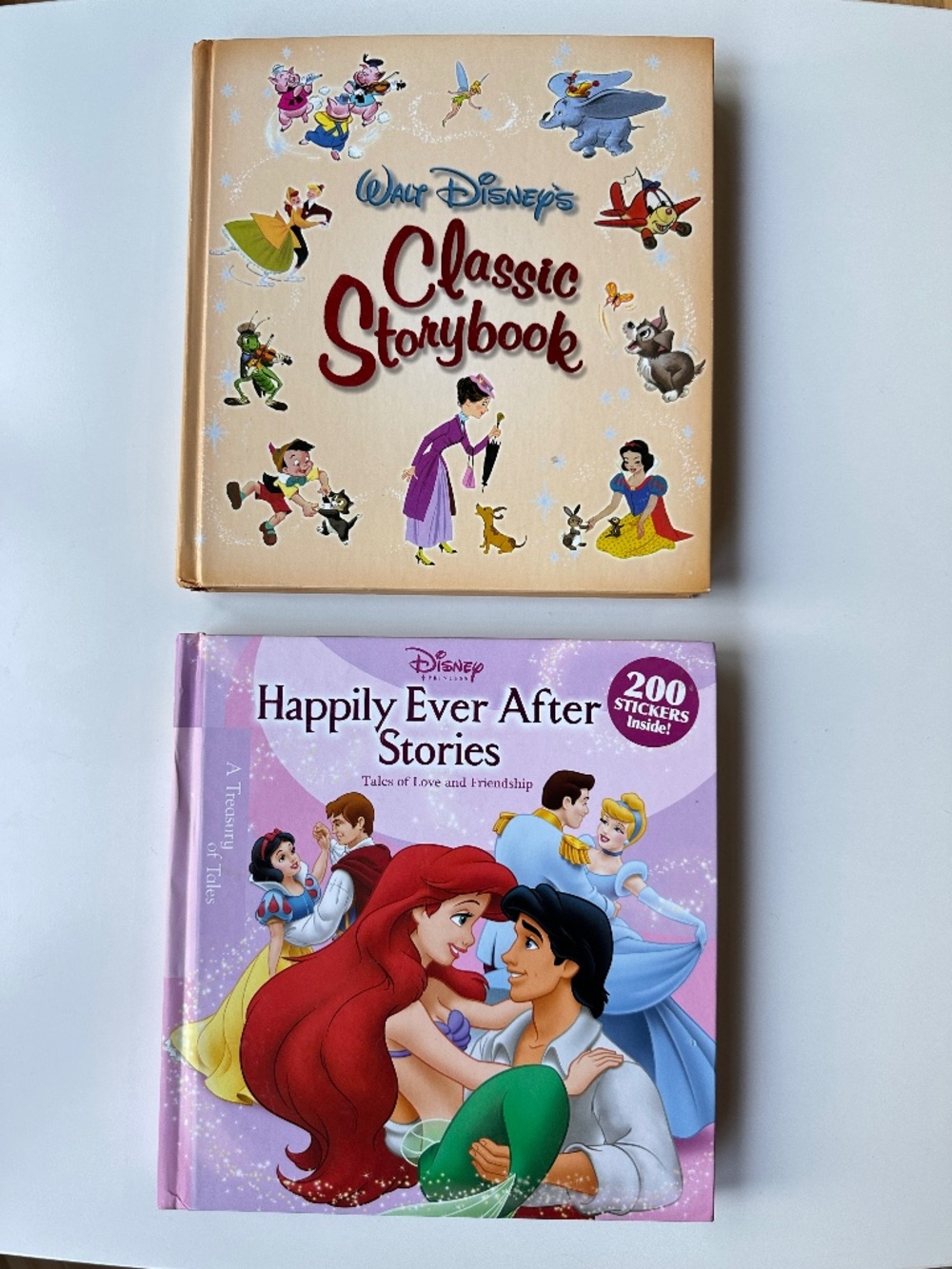Kids Girls Walt Disney Princess Snow White Hard Cover Story Book Bundle Set of 2